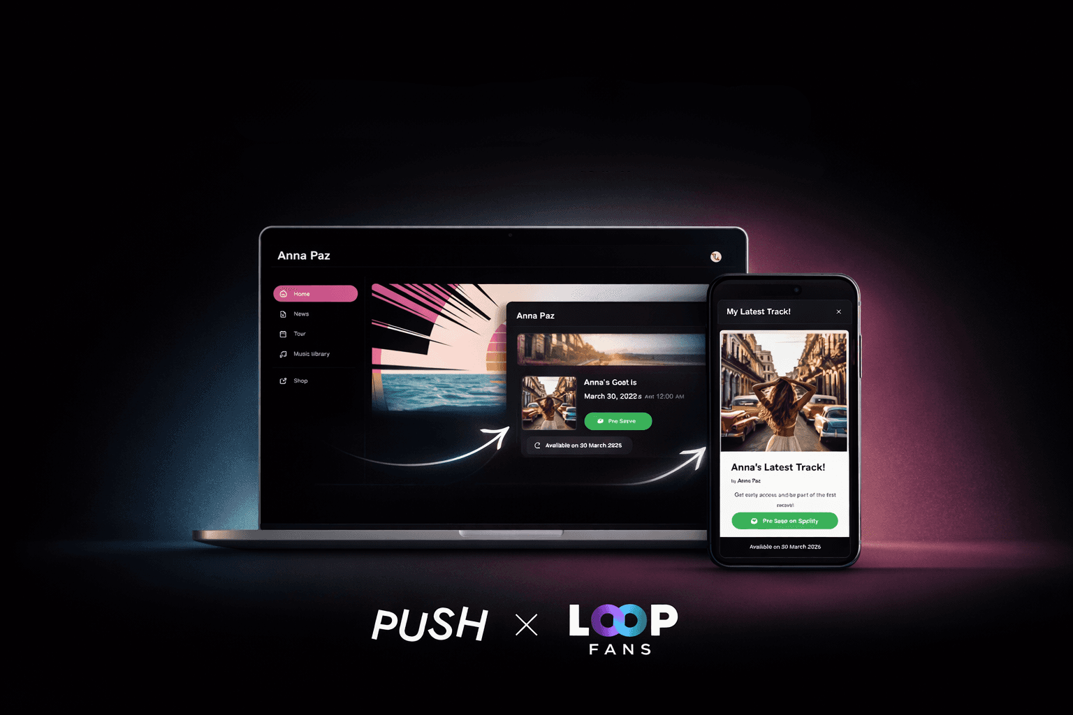 Build Your Artist Website Around Push.fm Pre-Saves