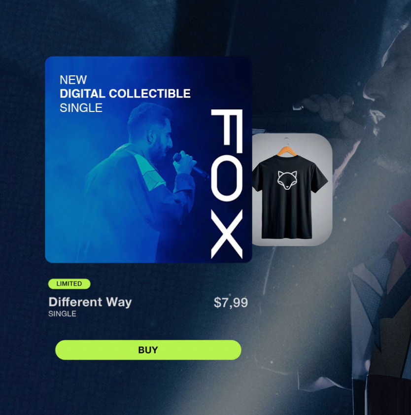 Digital collectible single and merchandise on Loop Fans store